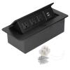 Modern Power Socket with USB Charging Ports, Aluminum Alloy Desk Outlet for Home Office, Slow Opening, Ideal Replacement view 1