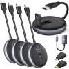 Wireless HDMI G9R Pro- One Transmitter and Four Receivers- Extender Kit, Wirelessly Simultaneous Expansion, 165FT/50M 5.8G/2.4G @60Hz, Plug and Play- Stream Video from Laptop to Multi-TVs/Monitors view 1
