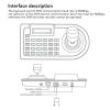 PTZ Camera Controller, Professional Joystick Keyboard with LCD Display RS485 Protocol Control for CCTV ABS US Plug view 3