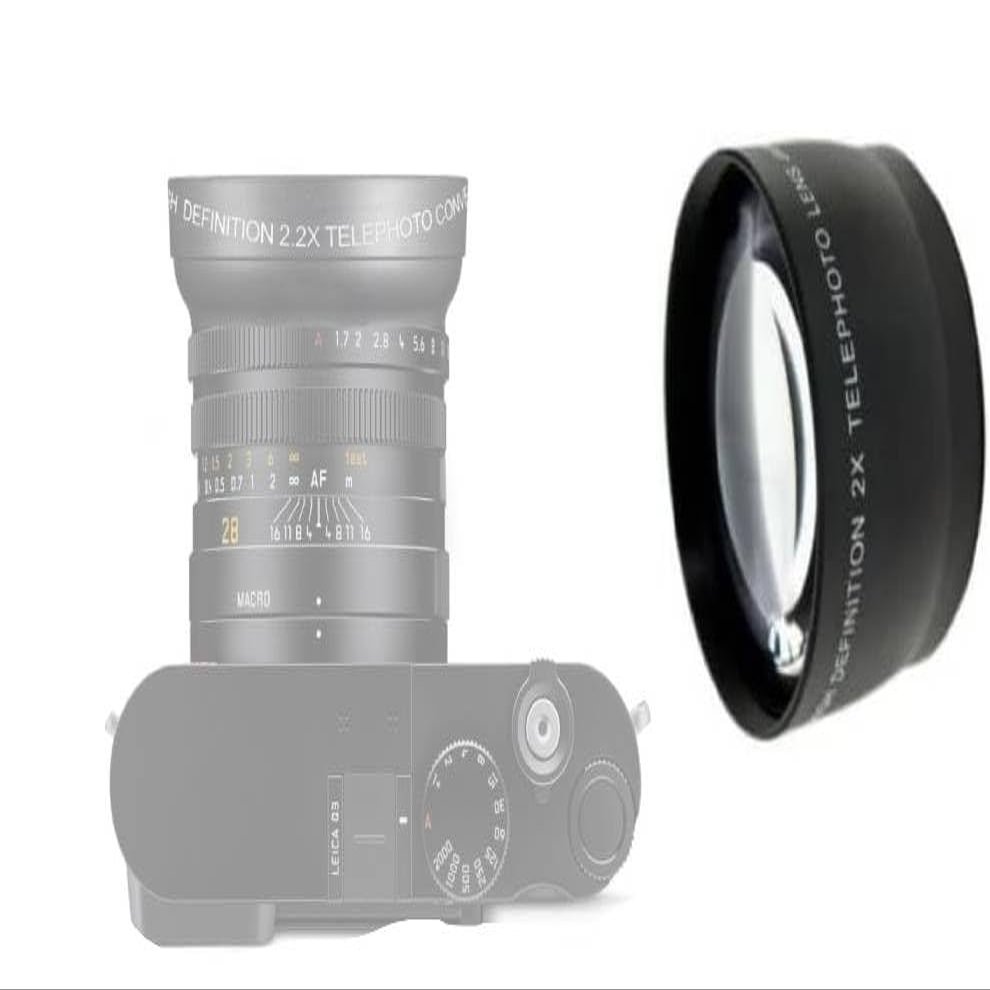 49MM HD 32K 2.2X TELEPHOTO Zoom Lens for Leica Q3 Digital Camera