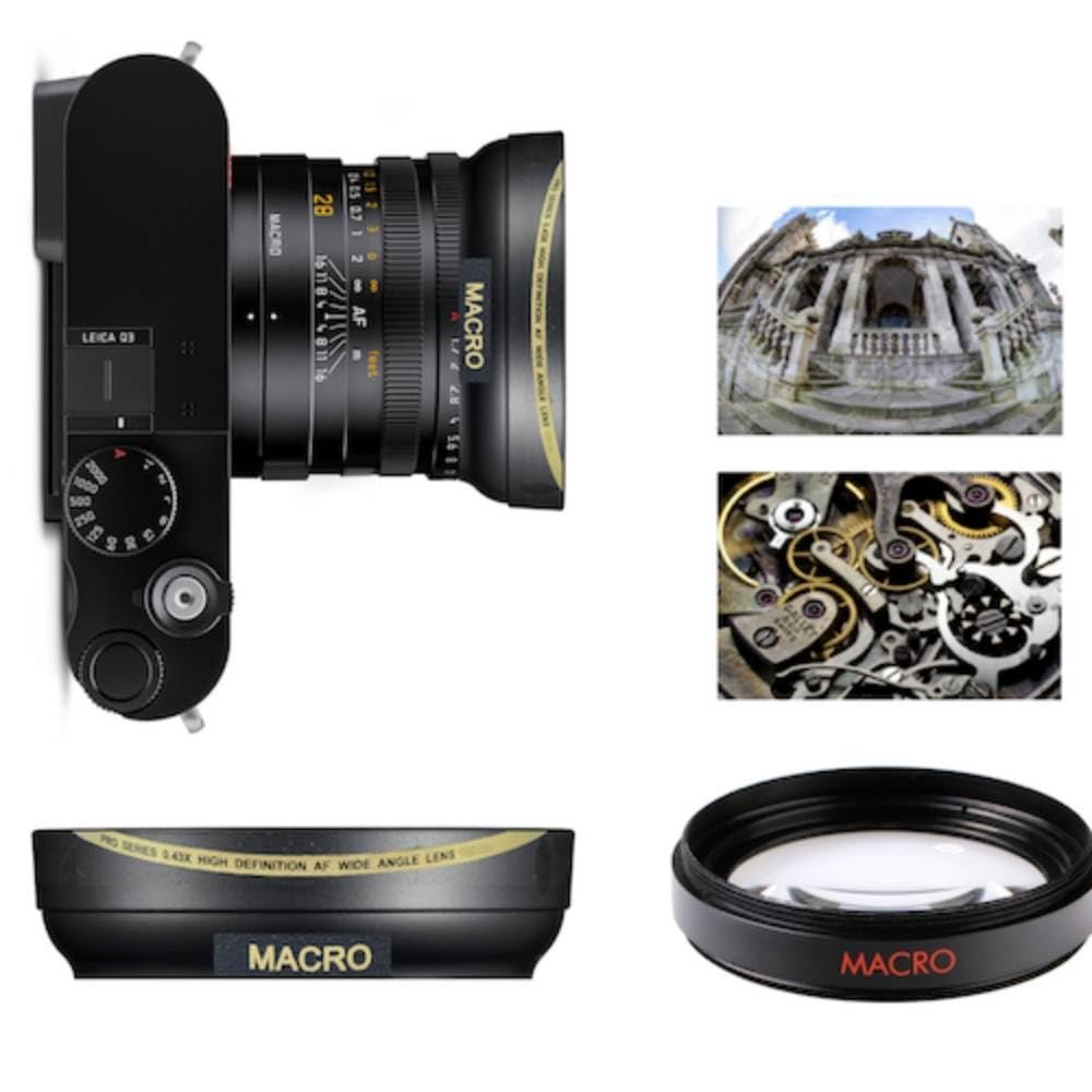 49MM HD 32K Ultra Wide Angle Lens + Macro Lens for Leica Q3 Digital Camera