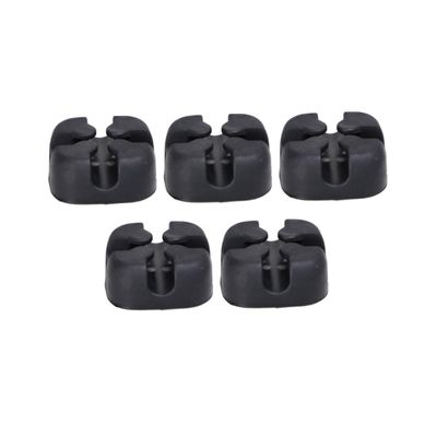 5Pcs Silicone Cable Winder and Wire Organizer Clip for Desktop Management Soft Material Easy Peel Stick Installation Cord Holder for Power and Charging Cables Black