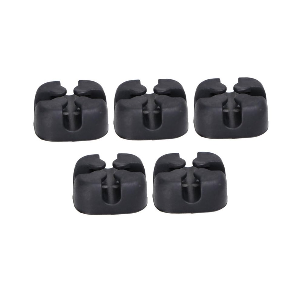 5Pcs Silicone Cable Winder and Wire Organizer Clip for Desktop Management Soft Material Easy Peel Stick Installation Cord Holder for Power and Charging Cables Black
