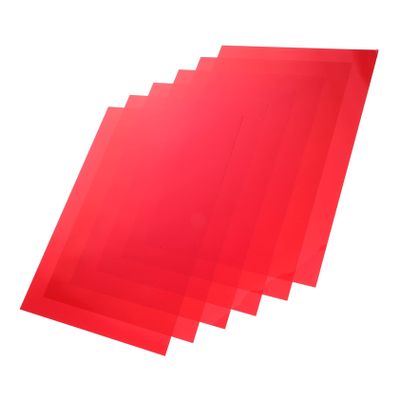 DOITOOL 6Pcs PVC Light Diffuser Film Colored Gel for Photography Classroom Use Transparent Plate for Color Correction and Light Dimming for Art Projects Strobe Flash