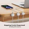 16 Pack Magnetic Cord Organizer Holder,Strong Adhesive Desk Cable Management Easy Open,Organize Phone Charging Cords Wire Holder Organizer Neatly for Home,Office,Car,Desk,Nightstand-White view 2