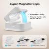 16 Pack Magnetic Cord Organizer Holder,Strong Adhesive Desk Cable Management Easy Open,Organize Phone Charging Cords Wire Holder Organizer Neatly for Home,Office,Car,Desk,Nightstand-White view 4