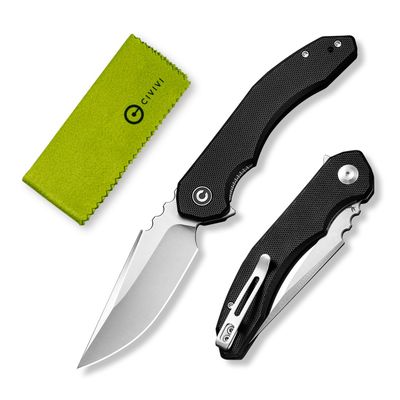 CIVIVI Bluetick Folding Knife for EDC, Pocket Knife with 3.47" 14C28N Blade G10 Handle, Utility Knife for Outdoors Indoors C23050-1