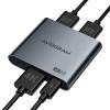 HDMI Splitter 1 in 2 Out 4K 60Hz 4:4:4, AVIDGRAM HDMI 2 Port Splitter with Copy, Downscaler, and Auto Mode for Dual Identical Display, Compatible with Xbox, PS4 Pro, PS5 (Gray) view 1