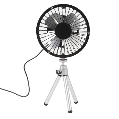 Tyenaza Mini Tripod Fan Stainless Steel Quiet Mini Fan Rechargeable Desk Fan with Tripod Operation Anti Slip Silicone Pad Portable for USB Fan for Home Office Travel