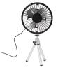 Tyenaza Mini Tripod Fan Stainless Steel Quiet Mini Fan Rechargeable Desk Fan with Tripod Operation Anti Slip Silicone Pad Portable for USB Fan for Home Office Travel view 1