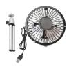 Tyenaza Mini Tripod Fan Stainless Steel Quiet Mini Fan Rechargeable Desk Fan with Tripod Operation Anti Slip Silicone Pad Portable for USB Fan for Home Office Travel view 4