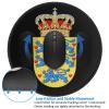 axxor Coat of Arms of Denmark Mousepads Round with Non-Slip Rubber Base Mouse Pad, for Office Laptop 8 x 8 Inch 1, Black view 4