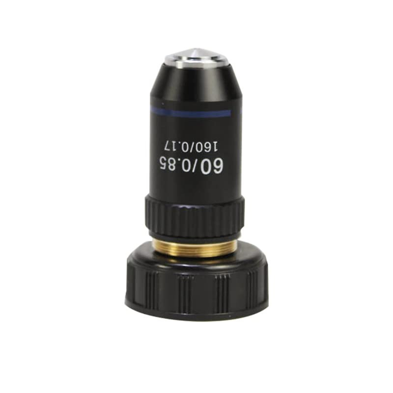 195 Black Achromatic Objective 4X 10X 20X 40X 60X 100X Microscope Objective Lens RMS 20.2mm Objective Parts (Color : 60X) (60X)