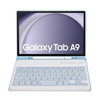 Aidashine Keyboard Case for Samsung Galaxy Tab A9 8.7 Inch (SM-X110/X115/X117), Detachable Wireless Keyboard Magnetic Case,Blue