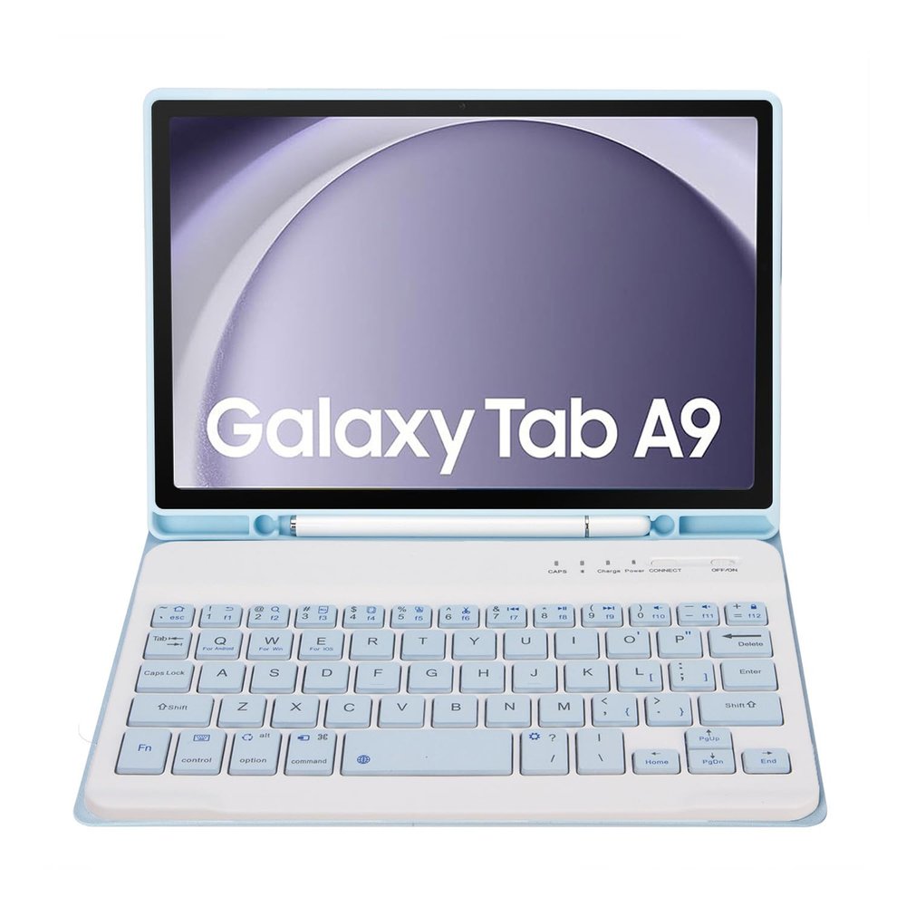 Aidashine Keyboard Case for Samsung Galaxy Tab A9 8.7 Inch (SM-X110/X115/X117), Detachable Wireless Keyboard Magnetic Case,Blue