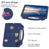 AKABEILA Compatible with Samsung Galaxy Tab S7 FE 12.4(2021)/Tab S7 Plus(2020)/Tab S8 Plus(2022) 12.4/Tab S9 Plus(2023) 12.4 Tablet Case, Kids Case with Shoulder Strap & Pen Tray Navy Blue view 3