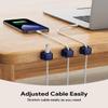 16 Pack Magnetic Cord Organizer, Easy Secure Adhesive Cable Management, Wire Holder Keeper Organizer Management, Hide Or Organize Phone USB Charger Cable for Home,Office,Car,Desk,Nightstand-Dark Blue view 2