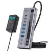 Minisopuru Powered USB C Hub  Support Max 45W Charging with 72W Power Adapter, 10Gbps Data Transfer, USB-C Powered Hub for Laptop, MacBook,iPad (Not for Monitor) view 1