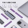Minisopuru Powered USB C Hub  Support Max 45W Charging with 72W Power Adapter, 10Gbps Data Transfer, USB-C Powered Hub for Laptop, MacBook,iPad (Not for Monitor) view 2