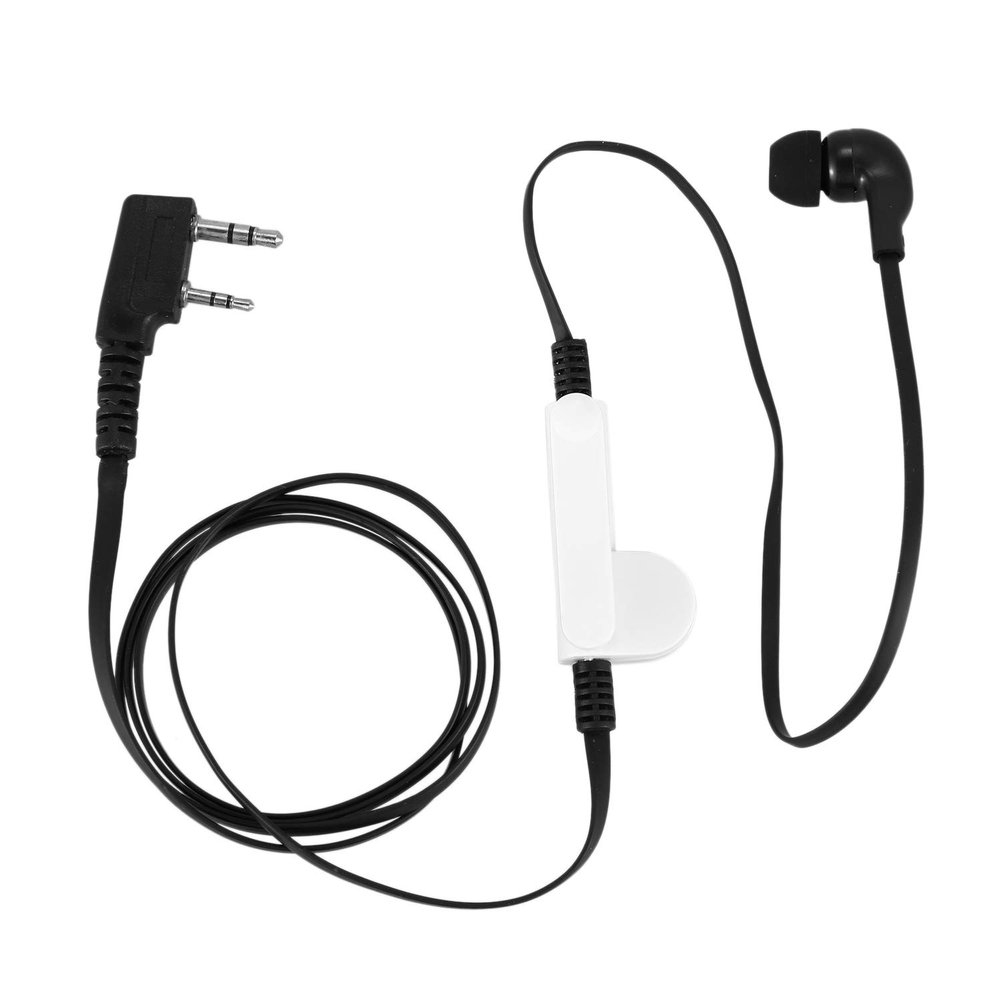 Pasuihcay 2 Pin Noodle Style Earbud Headphone K Plug Earpiece Headset for Uv5R -888S Uv5R Radio Black Wire