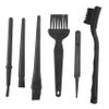 Pasuihcay 6 in 1 Plastic Small Portable Handle Nylon Anti Static Brushes Cleaning Keyboard Brush Kit, Black (Zip Bag) view 1