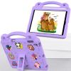 AKABEILA Compatible with Apple iPad Air 1 2013/Air 2 2014/Pro 9.7(2016)/iPad 9.7(2017/2018) Tablet Case, Kids Shockproof Protective Case with Shoulder Strap & Stand Handle & Pen Tray Light Purple view 2