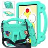 AKABEILA Compatible with Apple iPad Mini 1/2/3/4/5 Tablet Case, Kids Friendly Universal Lightweight Shockproof Protective Case with Shoulder Strap & Stand Handle Mint Green view 1