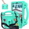 AKABEILA Compatible with Apple iPad 10 2022 10.9 inch/Pro 11 2018/2020/iPad Air 4 2020 10.9 inch/Air 5 2022 10.9 inch/Pro 11 2021/2022 Tablet Case, Kids Case with Strap & Pen Tray Mint Green view 1