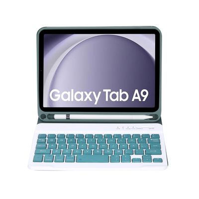 Aidashine Keyboard Case for Samsung Galaxy Tab A9 8.7 Inch (SM-X110/X115/X117), Detachable Wireless Keyboard Magnetic Case,Green1