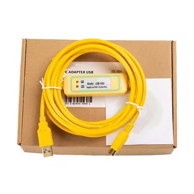 USB-H0U Applicable Computer USB Port Communication Download Cable PLC Programming Cable High Speed and Stable Model FT232RL Chip/Yellow Gold-Plated Plug 3 Meters