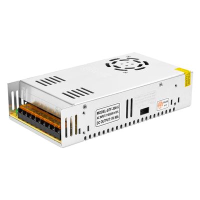 BTF-LIGHTING AC100-240V to DC5V50A Max250W Switching Power Supply Device Transformer Adapter Converter for LED Strip/String/LED Matrix,CCTV Camera,Security System,Radio,Cats