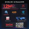 ONWOTE 6K 12MP 16 Channel PoE NVR, Smart AcuSearch, 16CH Security Video Audio Recorder (Built-in 16 PoE Ports), Only Work with ONWOTE 12MP/4K 8MP/6MP/5MP POE IP Cameras, Support 20TB (No HDD Included) view 4