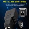 chenyang 2 Pack RJ45 Splitter Adapter Cat6 RJ45 8P8C Socket 1 to 2 Ethernet Network LAN Ethernet Splitter Connector Adapter view 2
