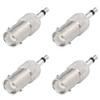 ZZLZX 4PCS Camera Surveillance Adapter All Copper 3.5mm Mono Male to BNC Female Nickel-Plated Dual-Way Connector Suitable for CCTV DVR AV Equipment Closed Circuit Television System view 1