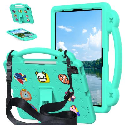AKABEILA Compatible with Samsung Galaxy Tab A9 8.7 X115N(2023) Tablet Case, Kids Friendly Universal Lightweight Shockproof Protective Case with Shoulder Strap & Stand Handle Mint Green