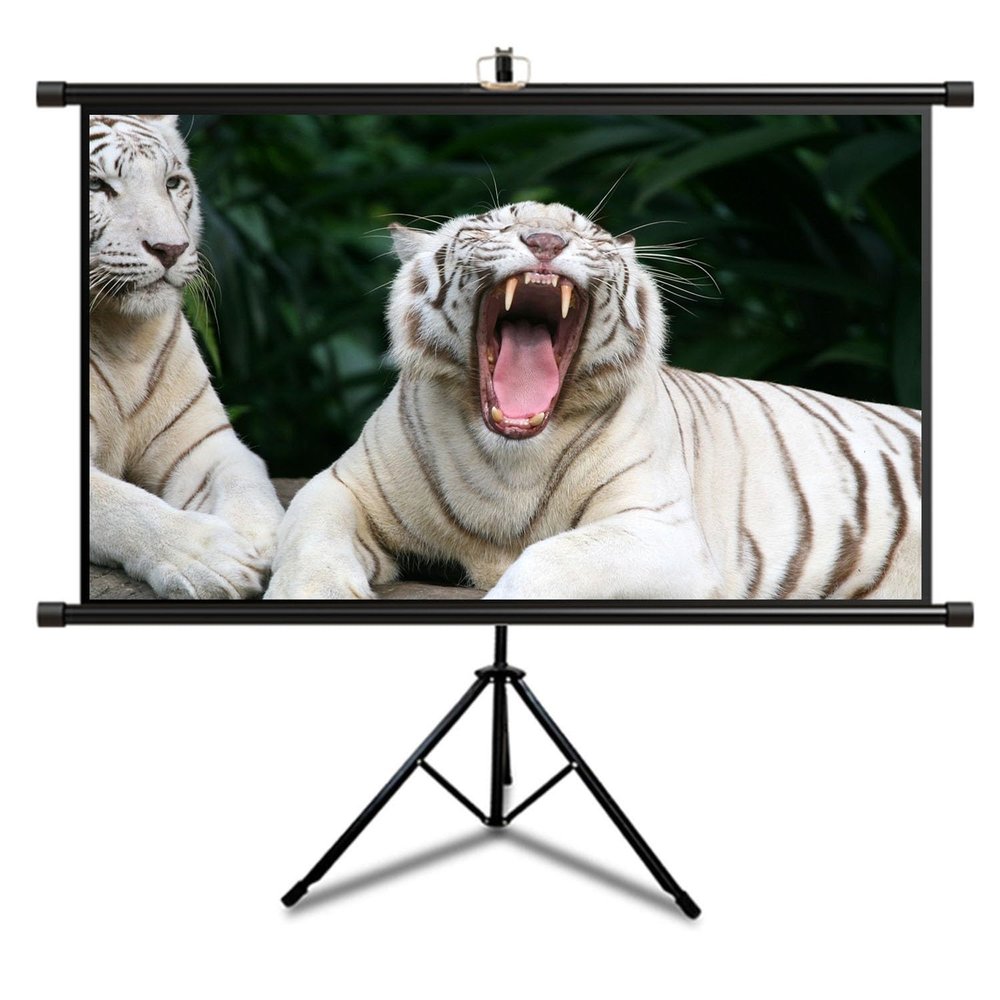 Xnyaizyc Projector Screen 60/72 inch, Projection 4:3/16:9 4K HD Movies Screen for Home Cinema Office Video Game, Projection Screen Indoor Outdoor Wall and Stand Mount (Size : 72"" (4:3))