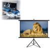 Xnyaizyc 60" 72" Pull Down Projector Screen with Stand, 16:9/4:3 Portable Projection Screen Wall Hanging for Home Theater Cinema Indoor Outdoor Projector Movie Screen 2.5 Gain (Size : 60" (4:3)) view 1
