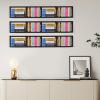 BINELUCOLU CD Storage Rack, Set of 3 34Inch Metal Floating CD Holder Wall Mounted DVD Storage Shelves Cube Storage Shelves Black view 2
