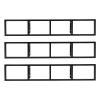 BINELUCOLU CD Storage Rack, Set of 3 34Inch Metal Floating CD Holder Wall Mounted DVD Storage Shelves Cube Storage Shelves Black view 3