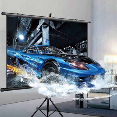 Xnyaizyc Pull Down Projector Screen 60" 72" Portable HD Projection Screen, 4:3 16:9 Ratio for School Office Home Cinema Outdoor Indoor Projector Movies Screens Wall and Stand Mount (Size : 72" (4:3))