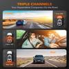 Dash Cam Front and Rear, Car Camera with 64GB Card, 3 Channel Dash Camera for Cars, G-Sensor, 3IPS Screen, 24Hr Parking, 170Wide Angle, Loop Recording, IR Night Vision view 2