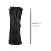 Cabilock 500pcs 6 Inches Wire Ties for Cables Black Plastic Coated Iron Cable Ties for Organizing Reusable for Home Office Garden view 2