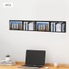 BINELUCOLU CD Storage Rack, Set of 5 34Inch Metal Floating CD Holder Wall Mounted DVD Storage Shelves Cube Storage Shelves Black view 3