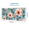 NONHAI Large Gaming Mousepad with Non-Slip Rubber Base Extended Laptop Desk Pad 31.5x11.8inch Long Computer Keyboard MouseMat Polka Dots Flowers Mousepad for Home Office Work view 4