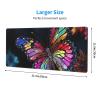 Large Gaming Mousepad with Non-Slip Rubber Base Extended Laptop Desk Pad 31.5x11.8inch Long Computer Keyboard MouseMat Pretty Butterfly Mousepad for Home Office Work view 4