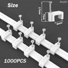 1000 Pcs 8mm Cable Clips Nail in Cable Clips Flat Ethernet Cable Wall Clips Cable Tacks Coax Cable Clip Speaker Wire Clips Cable Nails for Cords Cat5/Cat5e/Cat6/Cat7 RJ45 Cord Clips view 2