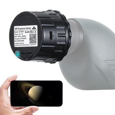 WiFi Eyepiece Telescope Camera with 2.5K Video Recording Suitable for 24mm-50mm Optical Telescope Microscope and Monocular Binocular, Astrophotography Camera