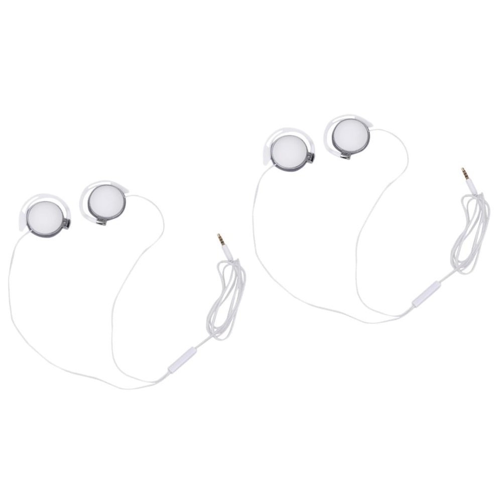 Angoily 2pcs Neck Hanging Headset Sports Earphones with Mic Aural Earphone for Workout Comfortable Fit for Daily Use