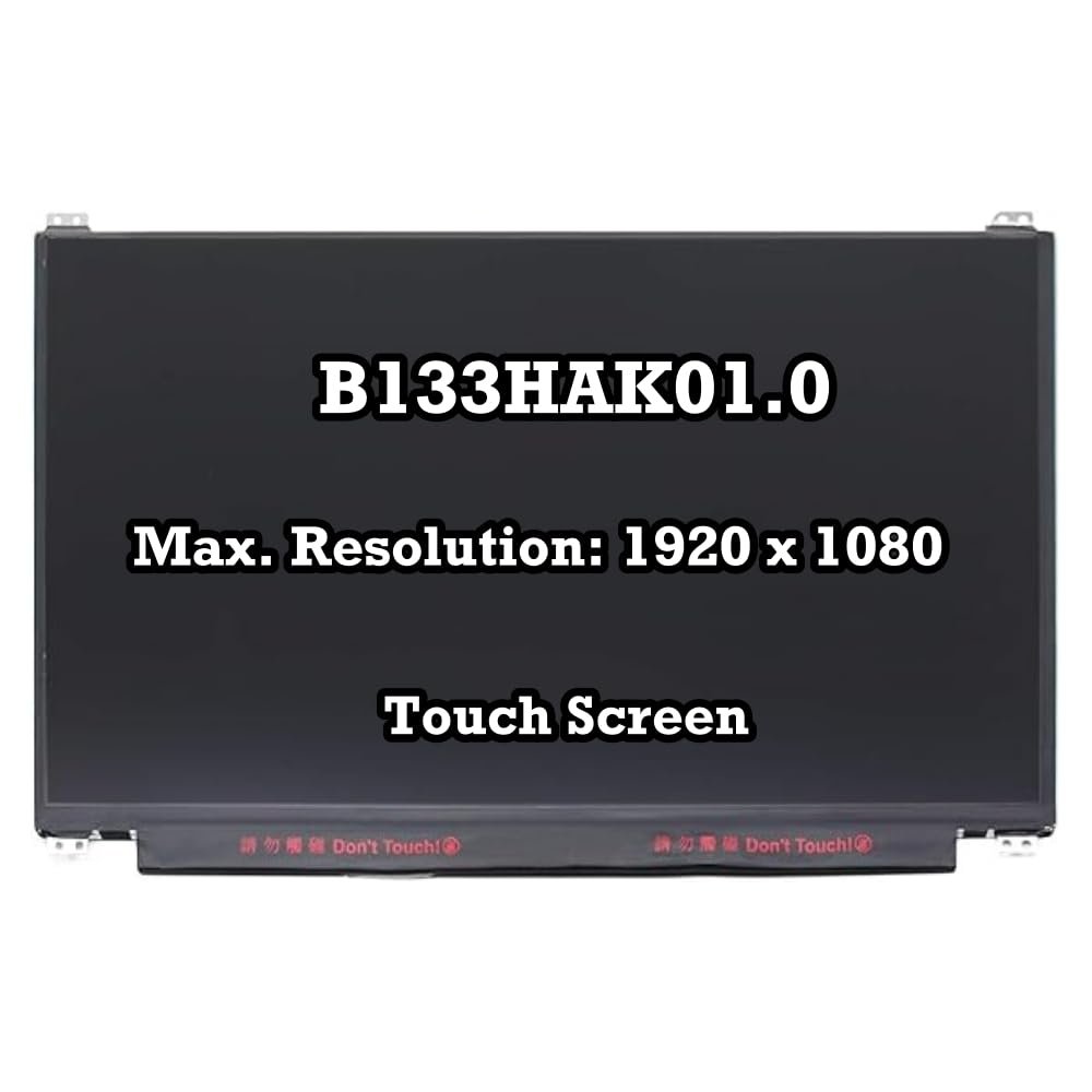 13.3 inch FHD 1920x1080 IPS LED LCD Display Touch Screen Compatible with B133HAK01.0 Digitizer Assembly Replacement (B133UAK01.0)