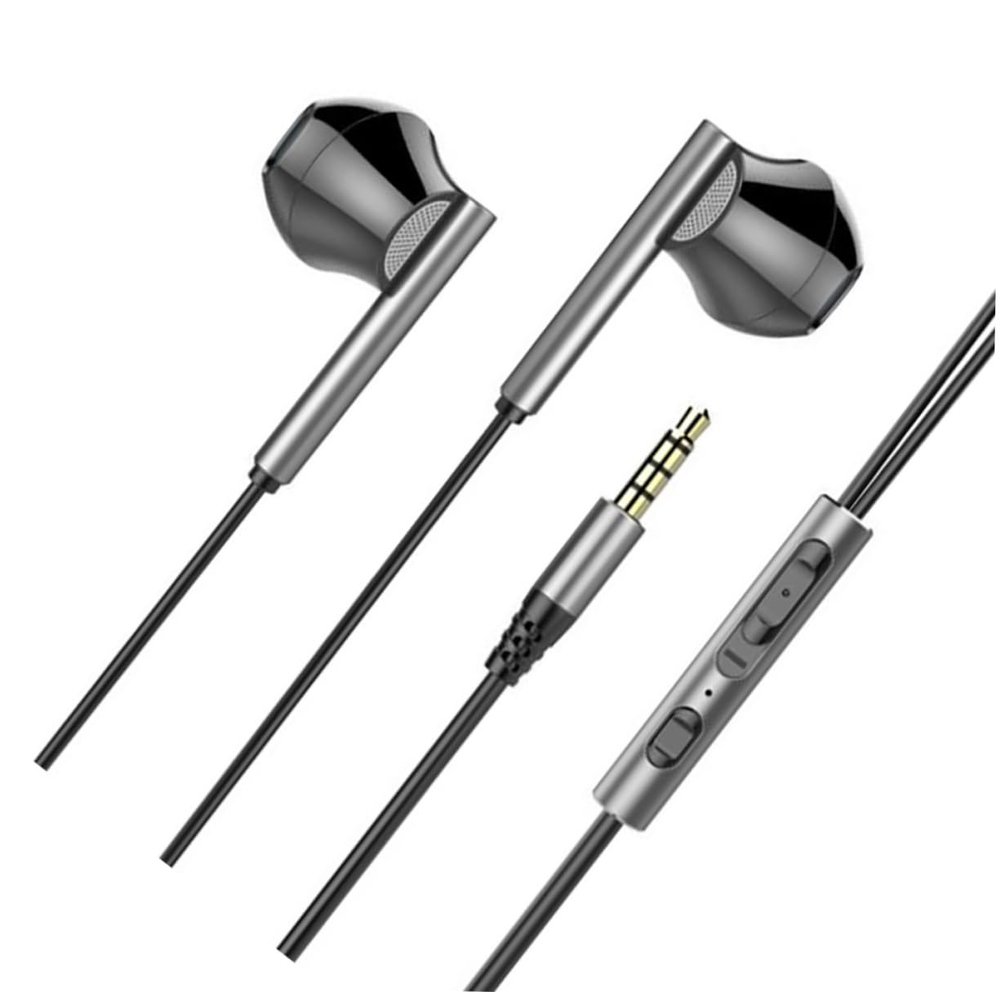 Angoily 2pcs Metal in-Ear Earbud Heavy Bass Wired Gaming Earphone for Music Videos and Gaming Compatible Devices Black